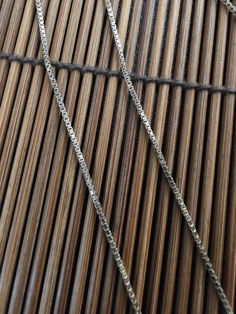 925 Silver Box Yellow Gold Chain (Vintage)